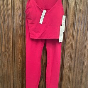 Lululemon Athletica Fuchsia Align Tank and leggings sold as set New with tags